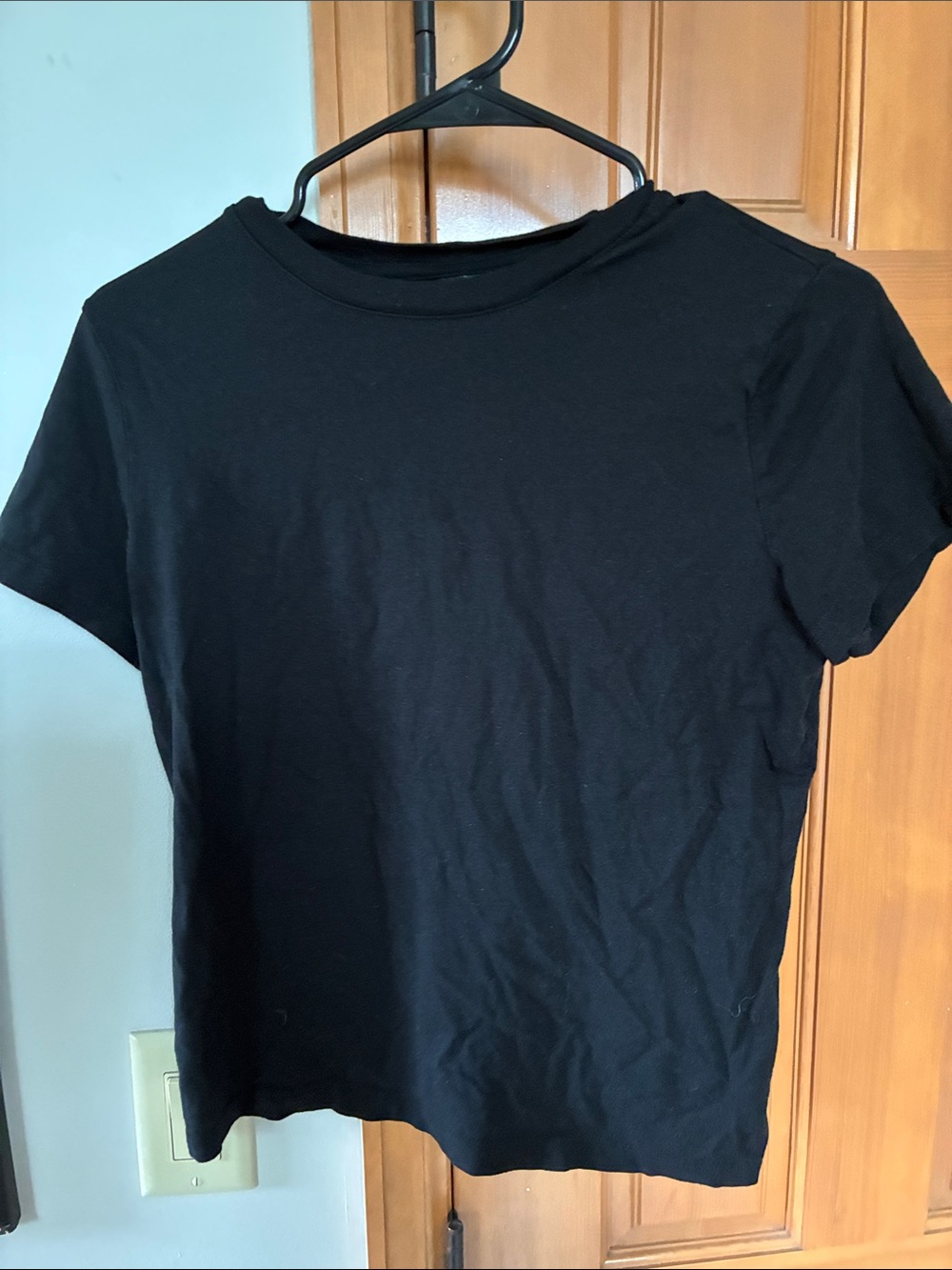 a new day Black Short Sleeve Crewneck Tee